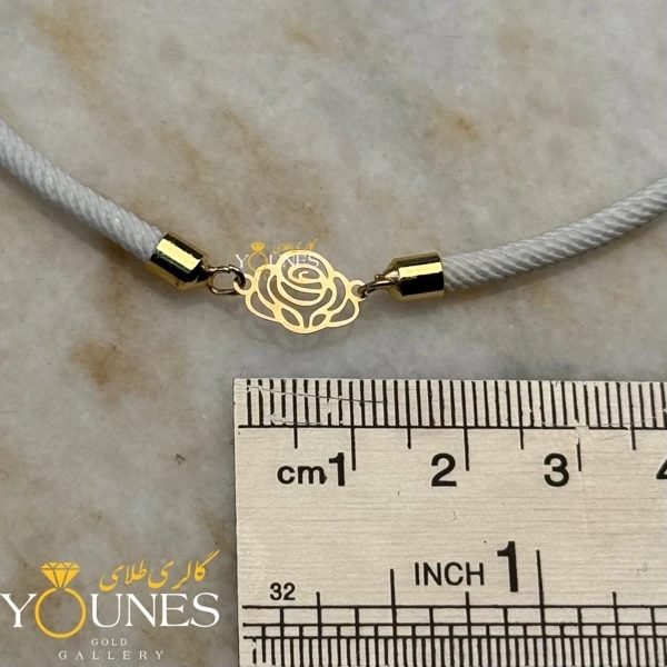 دستبند گل رز طلا لیزری